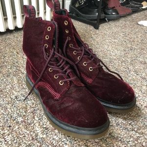 Red velvet Dr Martens